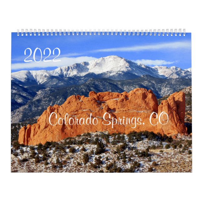 Pikes Peak Mountain, Colorado Springs, CO Calendar (Cover)