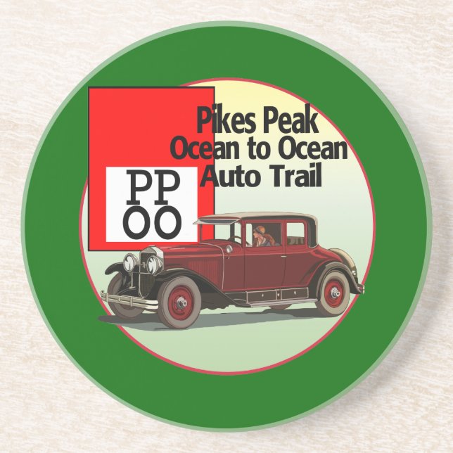 Pikes Peak Ocean to Ocean Auto Trail Coaster (Front)