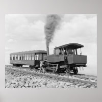 Pikes Peak Railway, 1900. Vintage Photo