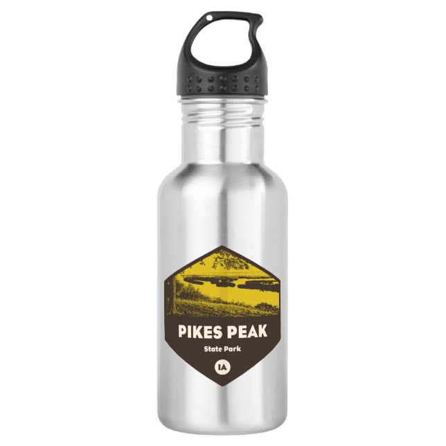 Pikes Peak State Park Iowa 532 Ml Water Bottle (Front)