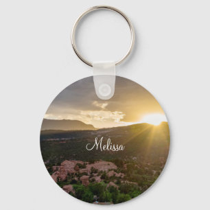 Pikes Peak Sunset Haze Key Chain