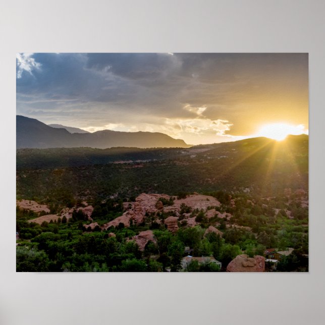 Pikes Peak Sunset Haze Poster (Front)