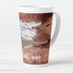 Pikes Peak Through A Rock Hole Latte Mug