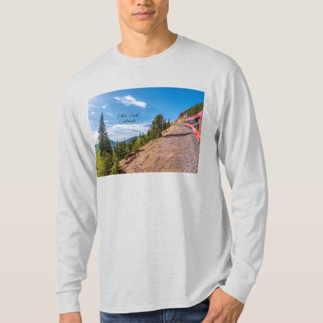 Pikes Peak Train Ride Men's Long Sleeve Shirt (Front)