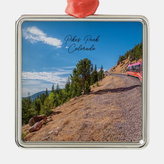 Pikes Peak Train Ride Premium Ornament (Front)