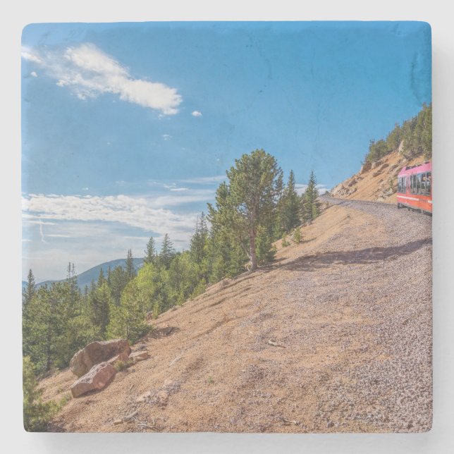 Pikes Peak Train Ride Stone Coaster (Front)