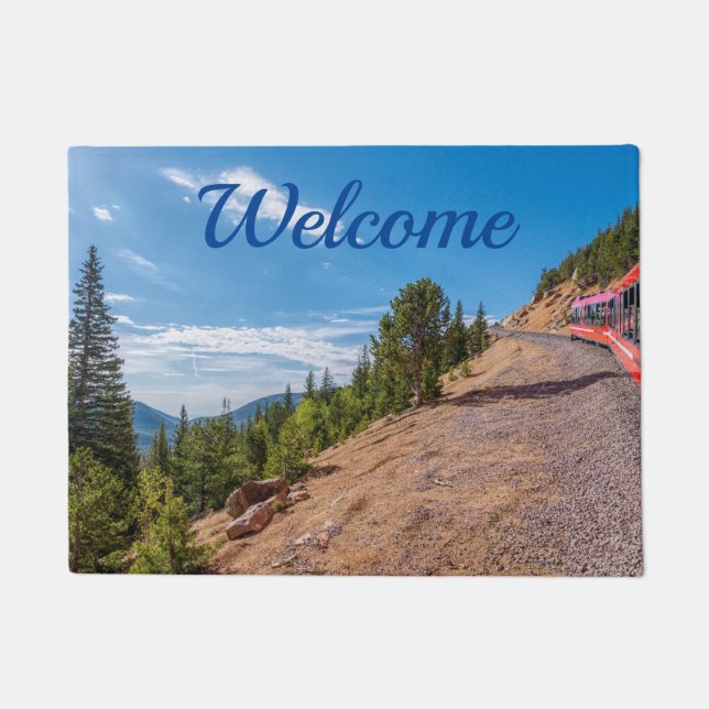 Pikes Peak Train Ride Welcome Doormat (Front)