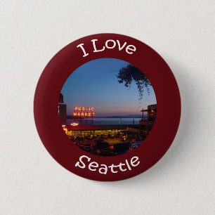 Pikes Place Market 6 Cm Round Badge