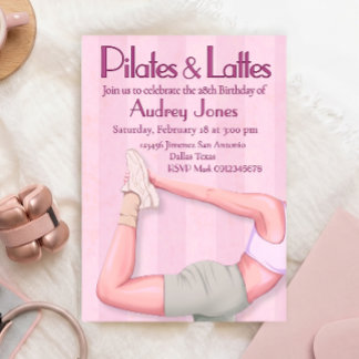 Pilates and Latte Invitation