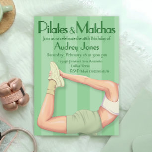 Pilates and Matchas invitation