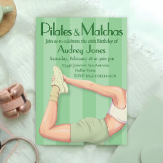 Pilates and Matchas invitation