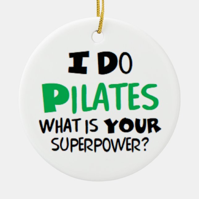 pilates ceramic ornament (Front)