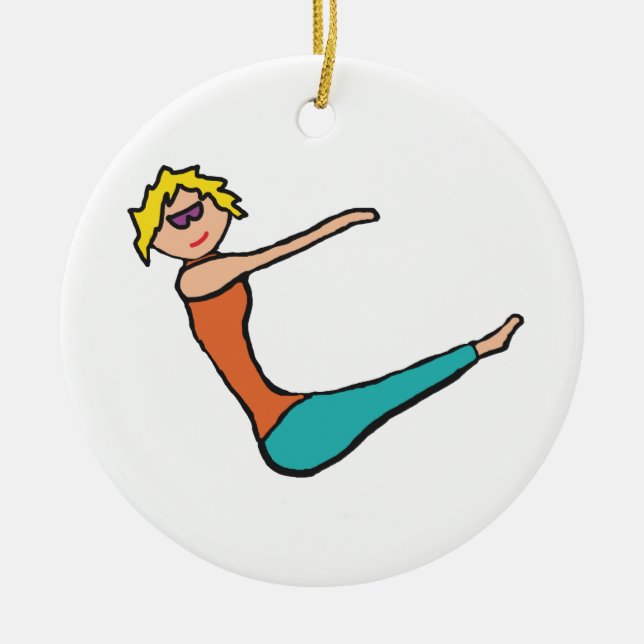 Pilates Ceramic Ornament (Front)
