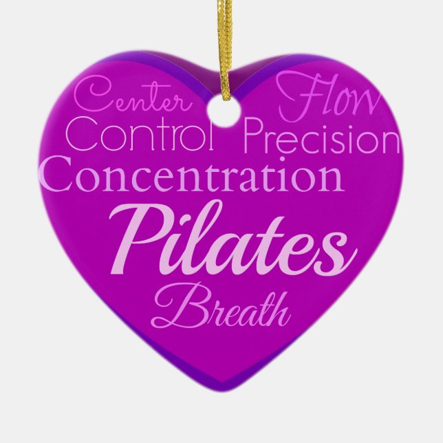 Pilates Ceramic Tree Decoration (Front)