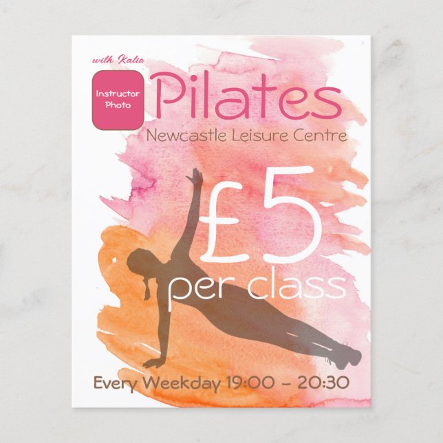 Pilates Class Advertising Flyer (Front)