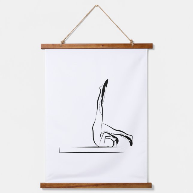 Pilates Control Balance Pose - Reformer Hanging Tapestry (Front)