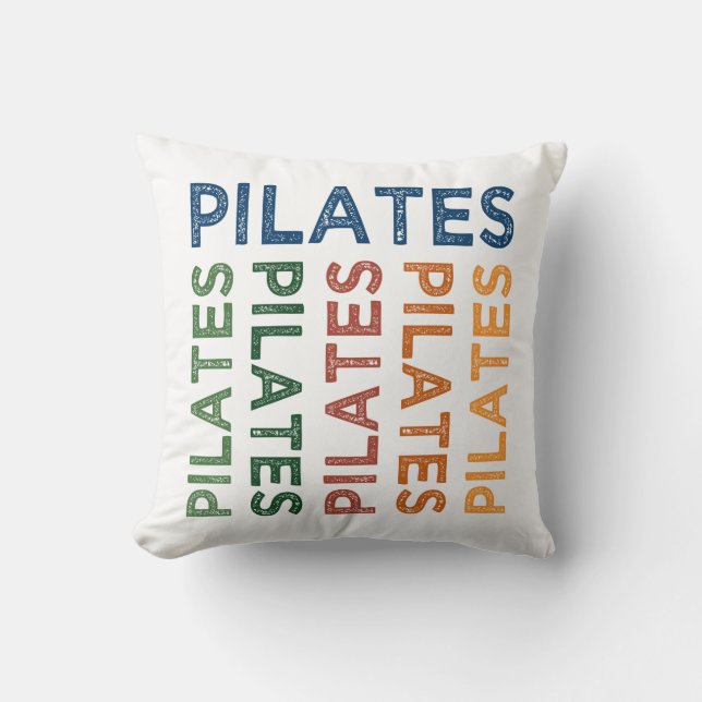Pilates Cute Colourful Cushion (Front)