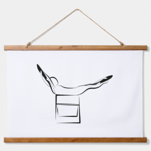 Pilates Double Leg Stretch - Wunda Chair Hanging Tapestry