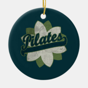 Pilates Flower Ceramic Ornament