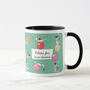 Pilates for Winelovers Mug, green Mug