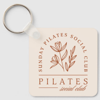 Pilates girls girlies club boho aesthetic key ring