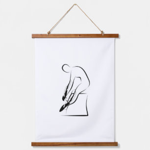 Pilates Horseback Pose - Wunda Chair Hanging Tapestry