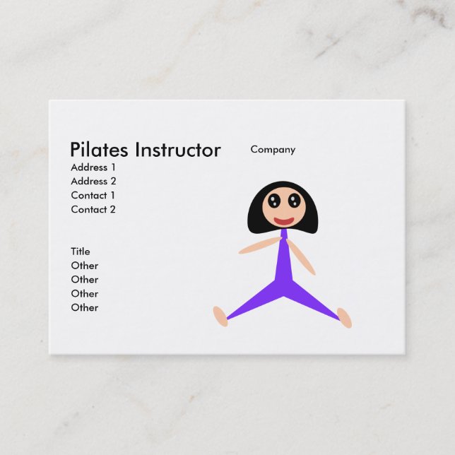 Pilates Instructor Business Card (Front)
