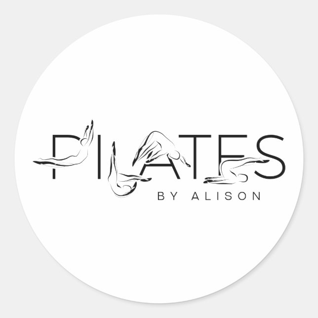 Pilates Instructor Pilates Letters  Classic Round Sticker (Front)