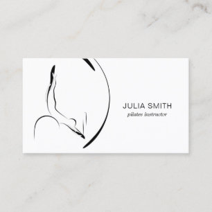 Pilates Instructor Pilates Poses Pilates Barrel Business Card