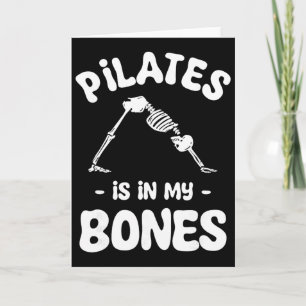 Pilates Is In My Bones Meditation Halloween Card