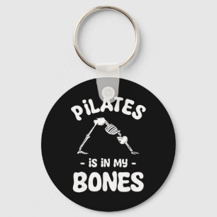 Pilates Is In My Bones Meditation Halloween  Key Ring
