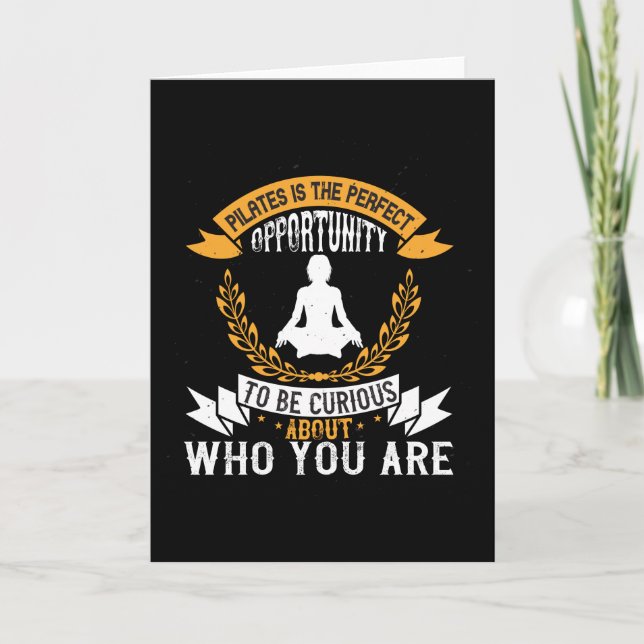 Pilates is perfect opportunity to check yourself card (Front)