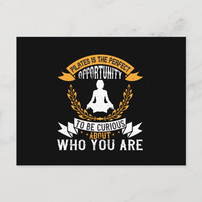 Pilates is perfect opportunity to check yourself postcard (Front)