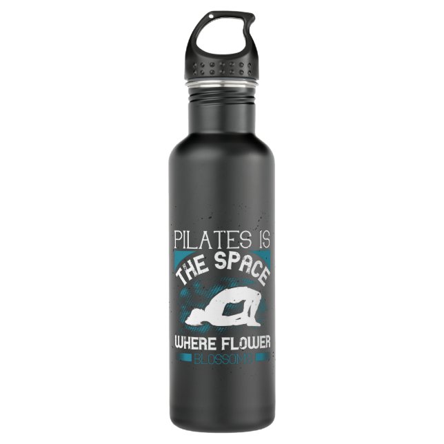 Pilates is The Space Where Flowers Blossoms 710 Ml Water Bottle (Front)