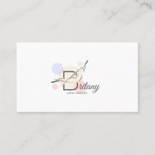 Pilates  Letter B Pose   Monogram Letter B Pilates Business Card