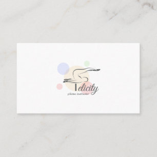 Pilates Letter F Pose Monogram Letter F Pilates Business Card