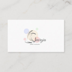 Pilates  Letter G Pose   Monogram Letter G Pilates Business Card