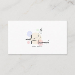 Pilates  Letter H Pose   Monogram Letter H Pilates Business Card