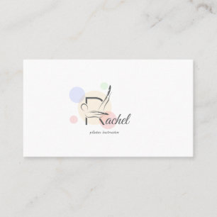 Pilates Letter R Pose Monogram Letter R Pilates Business Card