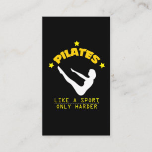Pilates Like A Sport, Only Harder Funny Contrology Business Card