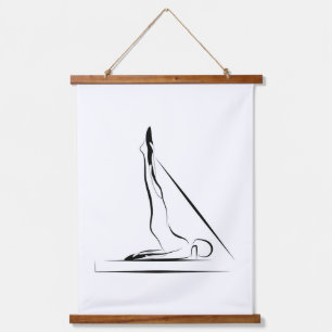Pilates Long Spine Massage Pose - Reformer Hanging Tapestry
