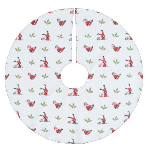 Pilates Mat Santa Seamless Christmas Patterns Brushed Polyester Tree Skirt