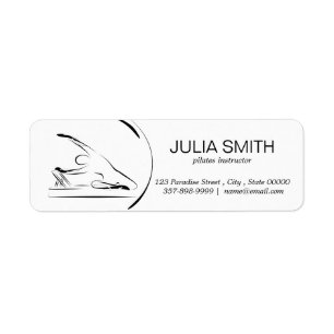 Pilates Mermaid on the reformer Return Address Label