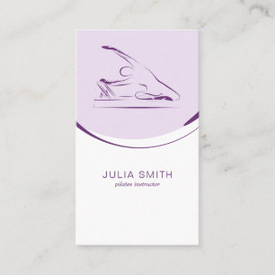 Pilates mermaid pose on the reformer   Colour Business Card