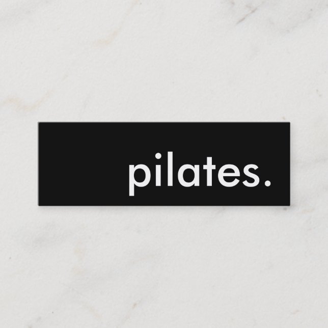 pilates. mini business card (Front)