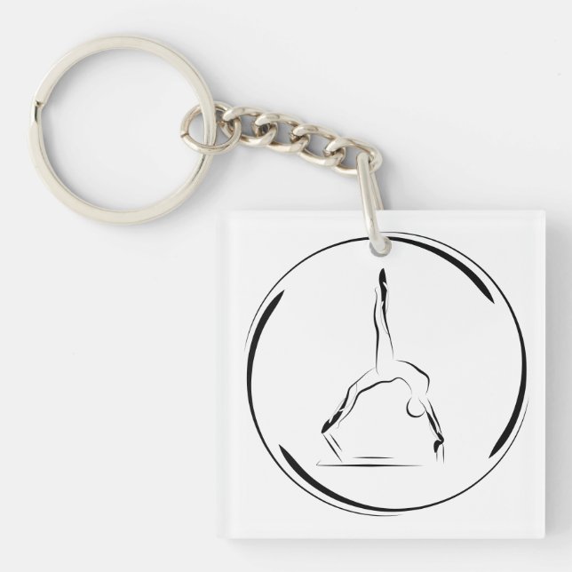 Pilates on the reformer key ring (Front)