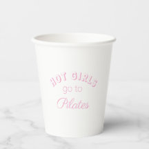 Pilates Pink Coquette Esthetic Paper cup