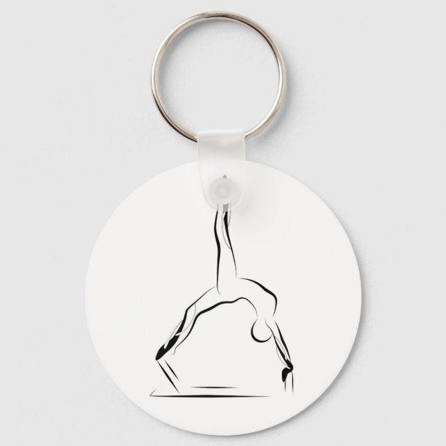 Pilates pose key ring (Front)