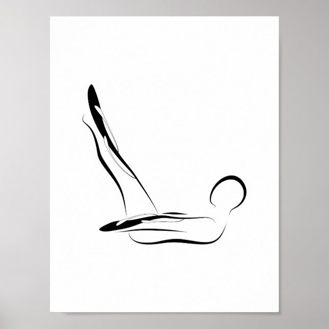 Pilates Pose Minimal Pilates Pose Abstract Pilates Poster (Front)