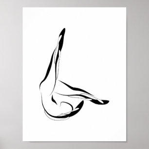 Pilates pose poster